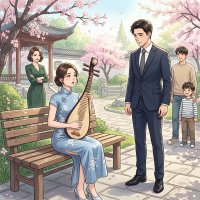 Đàn Tì Bà Dưới Ánh Đèn Vàng