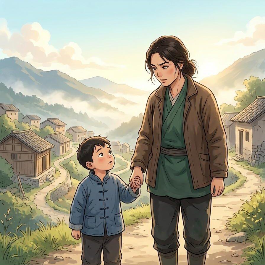 Dắt Con Trốn Khỏi Núi