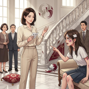 Giả Thiên Kim Khóc Trên Cầu Thang