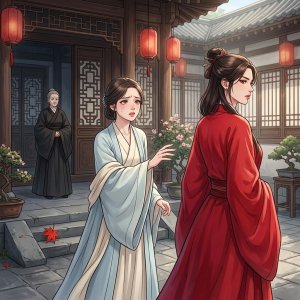 Tuyết Trắng Rơi Trên Cành Sân