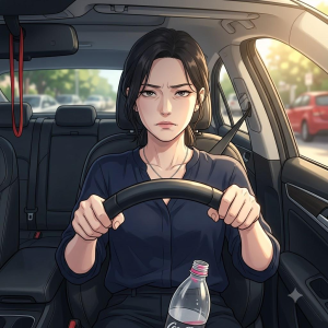 Vết Son Môi Trong Chai Nước
