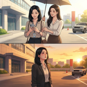 Chiếc Ô Dưới Hoàng Hôn